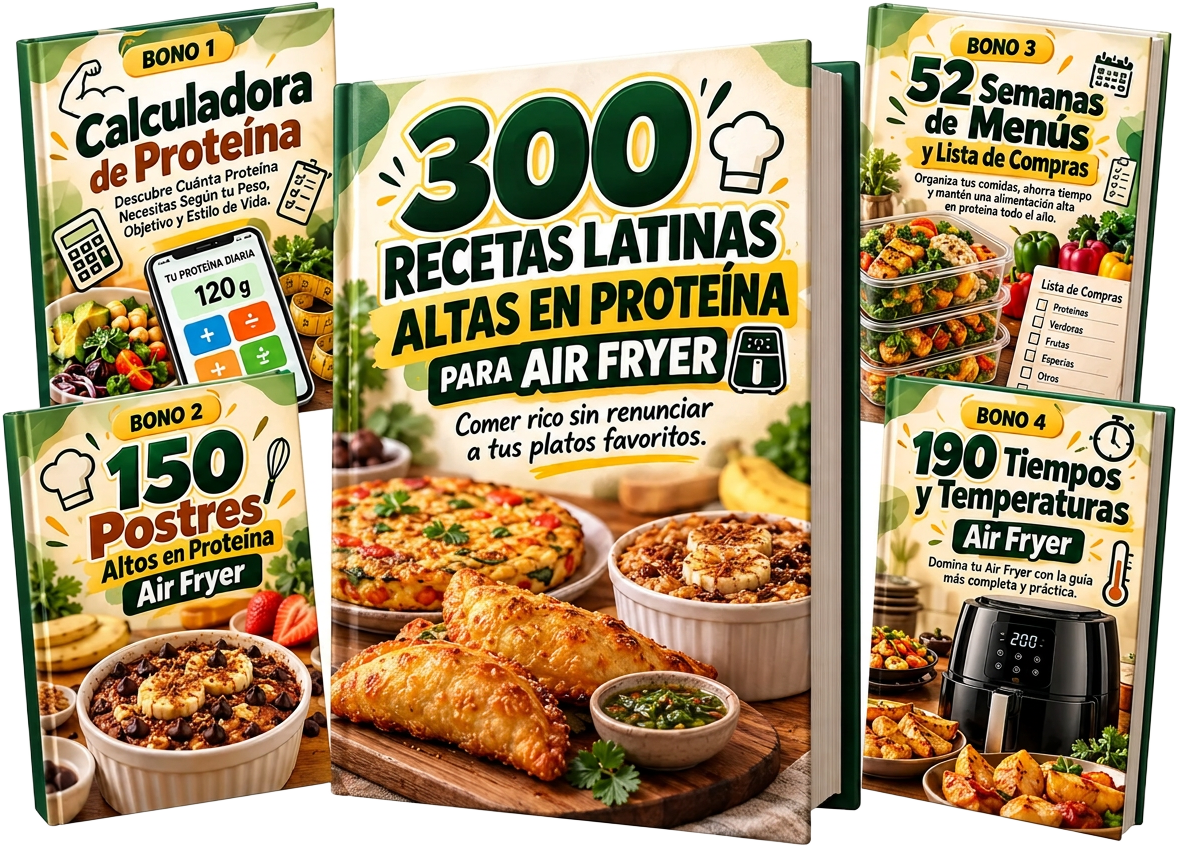 Recetario principal y los 4 bonos incluidos
