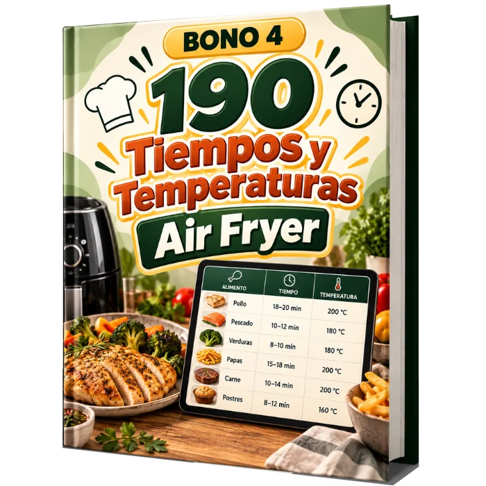 190 Tiempos y Temperaturas para Air Fryer